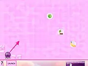 Free online game thumbnail for Sweety: Fruit Launch, a physics puzzle game where a character is launched to get fruit, on PlayArcadeHub