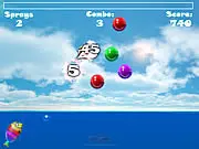 Archie the Archer Fish free online game, water shooting puzzle, fish character aiming a stream of water at colored balls, PlayArcadeHub