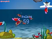 Cupid Catching Fish online flash game free arcade hearts and crab hearts