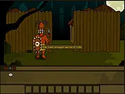 Screenshot of Skull Island Adventure point and click game showing detective Frank Spectre in a jungle environment, trying to avoid cannibals