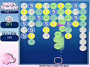 Screenshot of Piggy Banker Redux game showing various coins (pennies, dimes, quarters) stacked on the screen, ready to be matched by the player.