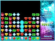 Gem Chain free online match-two puzzle game on PlayArcadeHub.Net, clicking on matching diamond gems to clear them