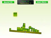 Balenza free online game screen with stacked shapes on a wobbly platform, physics puzzle game