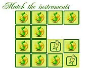 Memory Instruments card matching game featuring musical instruments, play free online puzzle game
