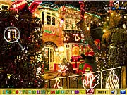 Merry Christmas Hidden Numbers free online game, find hidden numbers in holiday pictures, point and click puzzle