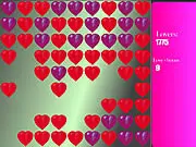 Screenshot of Love Collector free online puzzle game showing pairs of matching cartoon lovers and collected hearts
