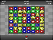 Click-O-Mania free online Match 3 click game, puzzle blocks, clear the board