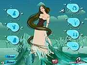 Water Fantasy Girl Dress Up free online game image featuring an elegantly styled water princess
