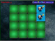 Bomber Guys Pair Mania game screenshot showing a grid of face-down cards with two matching 'Bomber Guy' character cards flipped over | Play free online memory game