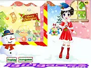 My Candy Christmas free online dress up game with girl in stylish holiday outfits
