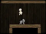 Seam Platformer online game screenshot showing the character jumping over spikes to reach a small platform.