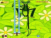 Bugs Attack vertical scrolling shooter game screenshot showing a spaceship firing bullets at large insect-like enemies.