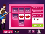 Screenshot from Girls Perfect Match card game showing various tiles and the Match button, play free online