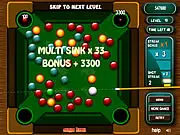 Powerpool Frenzy free online arcade billiards game, high score pool table, timed cue sport