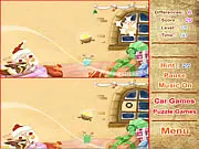 Screenshot of Christmas Differences online game, showing two nearly identical festive holiday pictures.