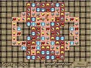 BeJee Match-3 gameplay screenshot showing a grid of different colored smiley face symbols, with a highlighted potential swap to create a match of three, a free online puzzle game.