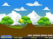 Bart Simpson Bicycle Game free online, side-scrolling bike stunt game, helping Bart complete challenges and beat the clock on PlayArcadeHub