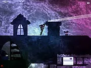 REW free online reverse adventure game, mysterious point-and-click game with bear-like creatures and witch, play backwards on PlayArcadeHub