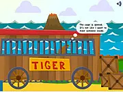 Screenshot of Kiwi's Quest online adventure game, showing the brave kiwi bird on his journey through the zoo.