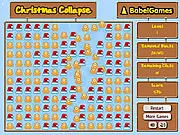 Christmas Collapse Puzzle online game screenshot, play free block matching game, festive puzzle challenge