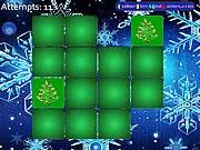 Classic Christmas Match 2 game screen showing holiday-themed cards like ornaments and Santa to be matched online free