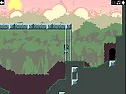 Verge free online game screenshot - Retro platformer where the player pushes blocks and jumps onto spikes to solve puzzles.