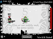 Ultimate Santa Battle game screenshot, Santa Claus fighting shadow demons using Christmas-themed special moves