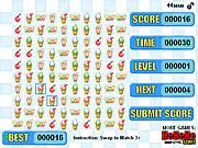 Screenshot of Ice Cream Tri Match game, matching colorful ice cream dessert tiles and special bonus items