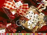 Screenshot of Christmas Gifts Hidden Numbers, showing festive holiday decorations and presents with numbers hidden inside