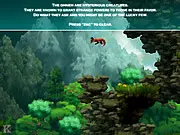 Screenshot from William and Sly 2 showing Sly the fox jumping across a mountainside landscape to collect a glowing journal page