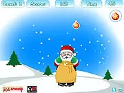 Santa Gift Collections free online Christmas arcade game showing Santa catching brightly colored falling presents on PlayArcadeHub