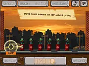 ZomBlast free online zombie puzzle shooter game thumbnail with grenades and undead enemies