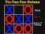 Tic-Tac-Toe Deluxe online game screenshot: Large, expanded board with X's and O's showing a complex strategic match