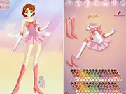 Screenshot of Sailor Senshi Maker 3.0 online game interface showing a customized female and male senshi character