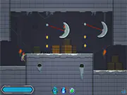 Diseviled 2 free online game, screenshot of a warrior fighting a demon with a sword and magic in a dark dungeon