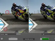Motorbike Difference game screen showing two nearly identical images of a motorcycle side-by-side, used for a spot the difference puzzle online