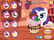 Little Pony Ice Cream free online game featuring Twilight Sparkle, Applejack, and Fluttershy ordering ice cream