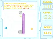 Square2Ball sliding puzzle game screenshot showing a square block being maneuvered through a complex grid toward a ball-shaped goal, free online tricky puzzle