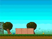 Box2Bounce 2 online game screenshot, character jumping to evade spikes, free platformer game on PlayArcadeHub