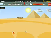 Two customized tanks battling on a challenging terrain map in the free online game Tank Match.