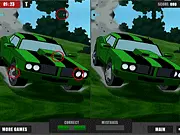 Ben 10 Car Differences free online game screenshot showing two side-by-side images of Ben 10's car