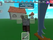 Obby and Dead River survival adventure, fight zombies, cross the deadly river