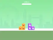 Screenshot of the Move Emoji online puzzle game, showing several colorful emoji blocks on a grid board ready to be slid and matched.