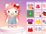 Hello Kitty Avatar Maker free online game featuring cute outfits, bows, and accessories for custom character design