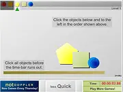 Screenshot of Less Quick free online memory puzzle game with objects to click