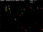 ASCII Madness Evader free online survival game dodging alphabet characters