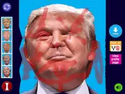 Playing Beaten Trump Face LOL clicker game, cartoonish political parody stress relief
