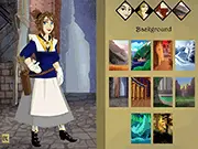 Screenshot of the free online dress up game Disney Girls Mix n Match showing a princess character wearing a custom outfit combining elements from different Disney princesses