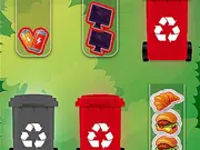 Foxy Eco Sort online puzzle game, eco-friendly recycling challenges