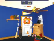 Basketball Hoops free online game screenshot of a basketball mid-air aimed at the hoop